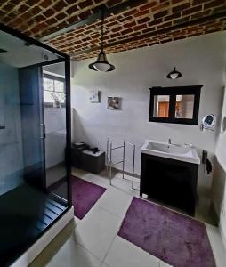 Koupelna v ubytování Gîte de l'Espinette