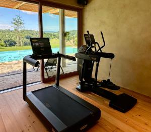 Posilňovňa alebo fitness centrum v ubytovaní Fräulein Leni Hotel