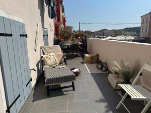 Balkon lub taras w obiekcie 5c Luxury Apartment Rovinj