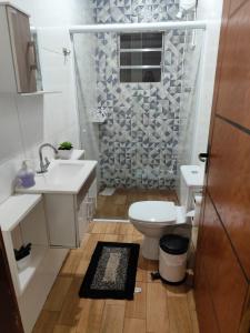 Koupelna v ubytování Cantinho do Sossego