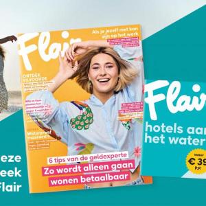 a magazine cover of a woman holding her hair at ZILTE STILTE in Ostend