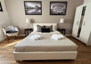 Letto o letti in una camera di Torre Maura Apartment