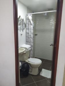 Koupelna v ubytování Hotel Palo Alto Laureles