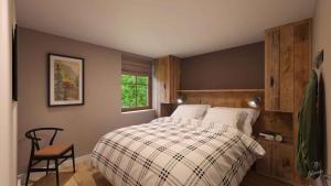 Posteľ alebo postele v izbe v ubytovaní Holiday Homes Obertraun - Oberösterreich 86 + 26 fotografií