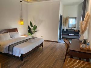 Katil atau katil-katil dalam bilik di Ream Yoho Hotel