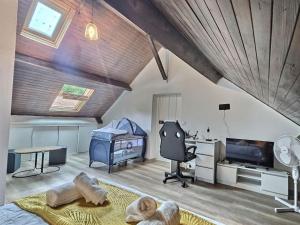 Χώρος καθιστικού στο Maison Lumineuse et Moderne Paris Disney