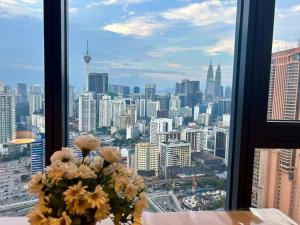Nespecifikovaný výhled na destinaci Kuala Lumpur nebo výhled na město při pohledu z apartmánu
