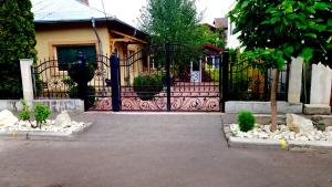 a gate in front of a house at Casa Teo in Buzău