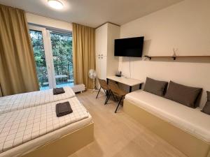 TV a/nebo společenská místnost v ubytování Bella Apartments Brno