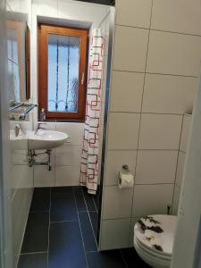 Et badeværelse på Nibbie´s