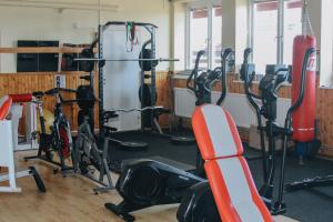 Fitness centrum a/nebo fitness zařízení v ubytování Åsens Vandrarhem Uvboet