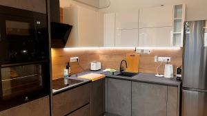 Kuchyňa alebo kuchynka v ubytovaní Apartment Budweis 2kk České Budějovice