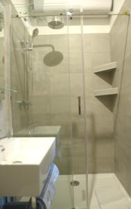 Koupelna v ubytování Apartments Potz