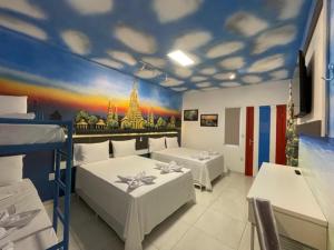 En eller flere senge i et værelse på Pousada Country K no Parque Aquamak + 152 billeder