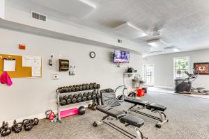 a gym with lots of exercise equipment in a room at Home about 3 Mi to Penn State Pets Welcome! in State College