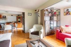 Posezení v ubytování Residencia en Bariloche con vista al Cerro Otto