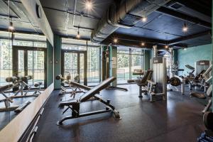 Fitness centrum a/nebo fitness zařízení v ubytování HVOYA Apart-Hotel & SPA
