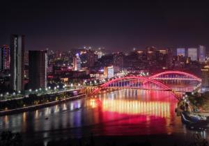 宜宾景观或在酒店看到的城市景观