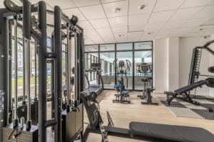 Fitness centrum a/nebo fitness zařízení v ubytování Green Port Boutique SPA Basen Apartament 128 Kołobrzeg Podczele Lwowska