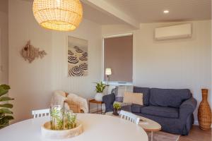 Posezení v ubytování Beach Hut Scamander