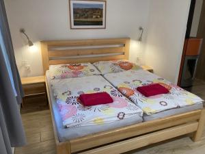 Posteľ alebo postele v izbe v ubytovaní Šedivinské apartmány - rodinné apartmány v Orlických horách