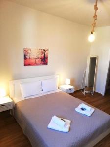 Postel nebo postele na pokoji v ubytování Comfortable Apartment Close to the Airport