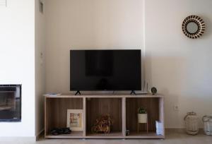 TV a/nebo společenská místnost v ubytování Comfortable Apartment Close to the Airport