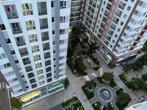 an overhead view of tall buildings in a city at Dan's house in Kinh Dinh