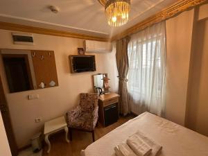 Postel nebo postele na pokoji v ubytování Delbab PANSİYON