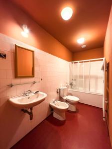Koupelna v ubytování Pivovarský hotel
