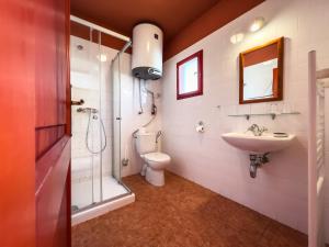 Koupelna v ubytování Pivovarský hotel