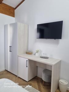 TV a/nebo společenská místnost v ubytování Cabanele Borsa View