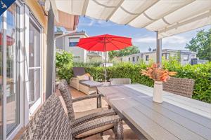 Ein Balkon oder eine Terrasse in der Unterkunft Heimathafen An Seen & Meer