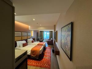 Cama ou camas em um quarto em Sile Gonen Hotel