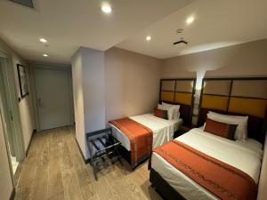Cama ou camas em um quarto em Sile Gonen Hotel