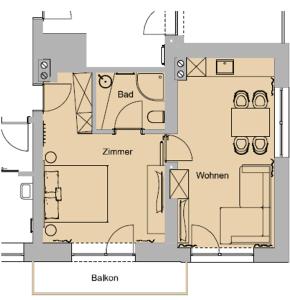Půdorys ubytování Haus Sonnwend