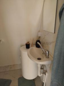 a bathroom with a toilet and a sink at Kucica za odmor in Belanovica +23 photos