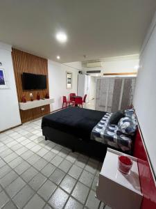 Kuchyň nebo kuchyňský kout v ubytování Flat Golden Beach beira mar