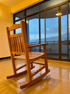 Balkón nebo terasa v ubytování AMountain View Room x AICC