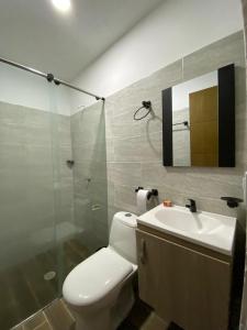 Ένα μπάνιο στο Apartamento Villa Mary-Coveñas