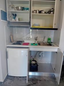 Kuchyň nebo kuchyňský kout v ubytování Eleni's Studios