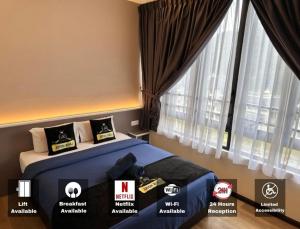 Postel nebo postele na pokoji v ubytování Hotel Lavie at Centrum