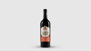 a bottle of red wine isolated on a white background at Gonadze Vineyards Hotel in Ambrolauri