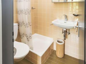 a bathroom with a toilet and a sink at Apartment Rosablanche B22 by Interhome in Siviez