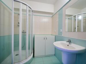ein Badezimmer mit Waschbecken und Dusche in der Unterkunft Apartment Horní Rokytnice-2 by Interhome in Rokytnice nad Jizerou