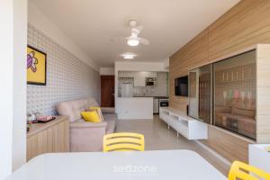 Kuchyň nebo kuchyňský kout v ubytování Apto Vista Mar na Orla de Ilhéus BCL0507