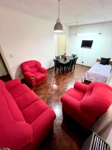 Χώρος καθιστικού στο Hermoso departamento en la Peatonal de Mendoza