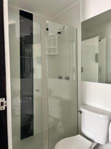 Koupelna v ubytování Hotel Lesus