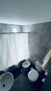 ein Bad mit WC, Waschbecken und WC-Funktion in der Unterkunft Departamento Centro Santa Fe in Santa Fe