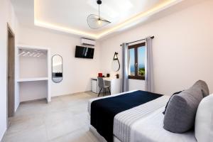 Santorinn Suites Fira的电视和/或娱乐中心